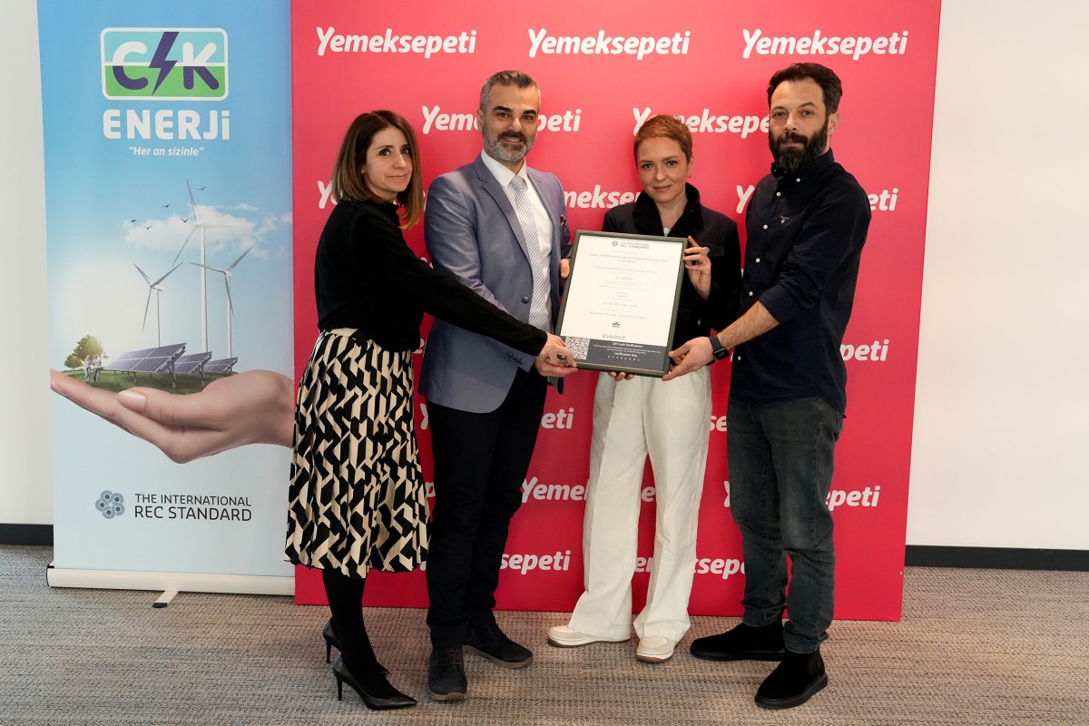 CK Enerji Boğaziçi Elektrik’ten  Yemeksepeti’ne “Yeşil Enerji Sertifikası”