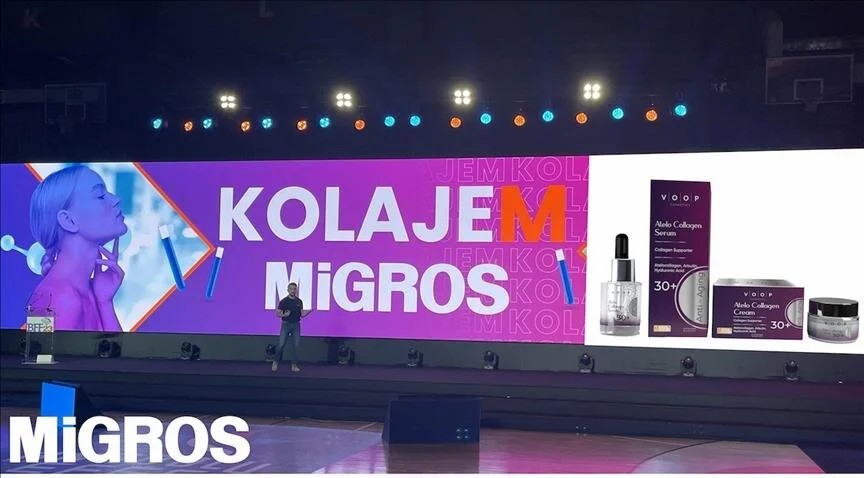 Migros, kolajen içeren kozmetik ürünlerini Voop markasıyla raflarına taşıyor