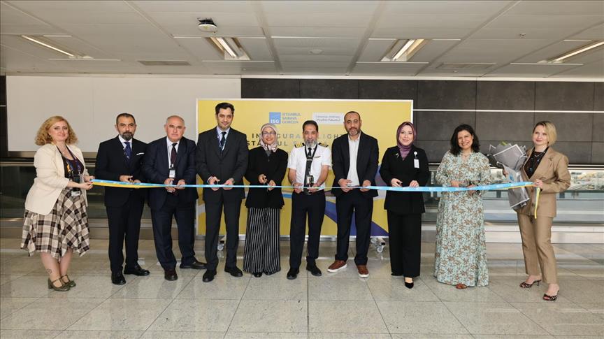 Sabiha Gökçen Havalimanında Nesma Hava Yolları'nın ilk uçuşu karşılandı